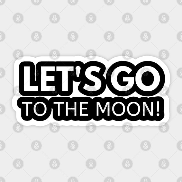 Let's Go To The Moon Sticker by Elysian Alcove